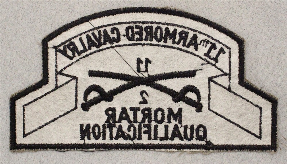 Army TCQC Patch 657: 2/11th Armored Cavalry "Mortar Qualification"