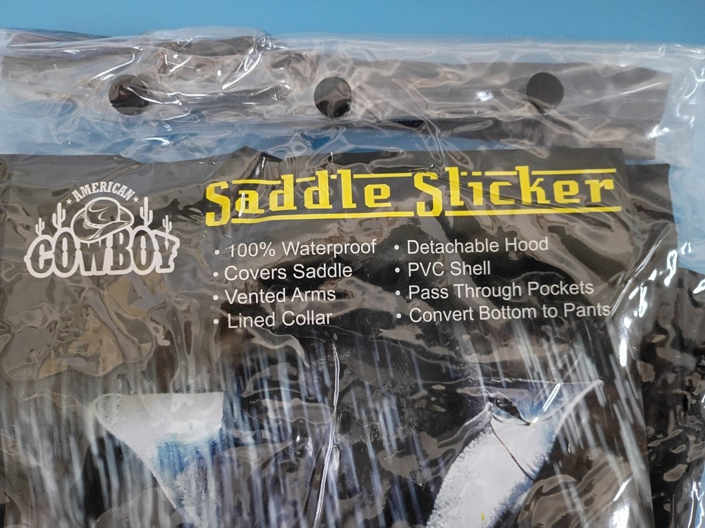 American Cowboy Saddle Slicker Raincoat Size Small