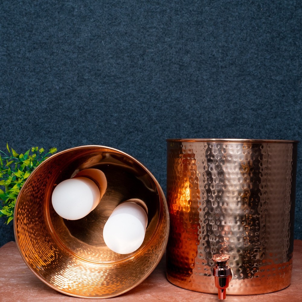 Double Filter Copper Water Pot Tank, Storage Water, Kitchenware 20 Ltr,