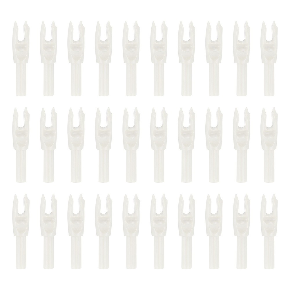 30 Pack Archery Arrows Nocks 4.2mm Plastic Insert Arrow Nock White