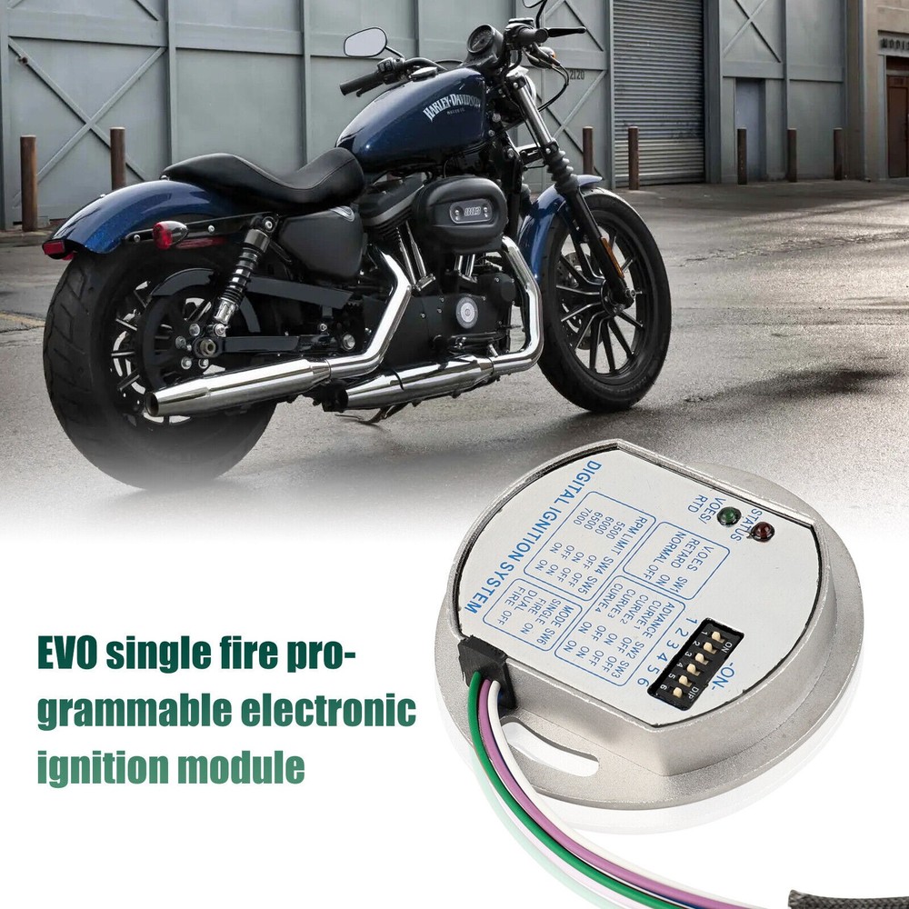 Programmable Single Fire Electronic Ignition Module For Harley Tour Glide 53-644