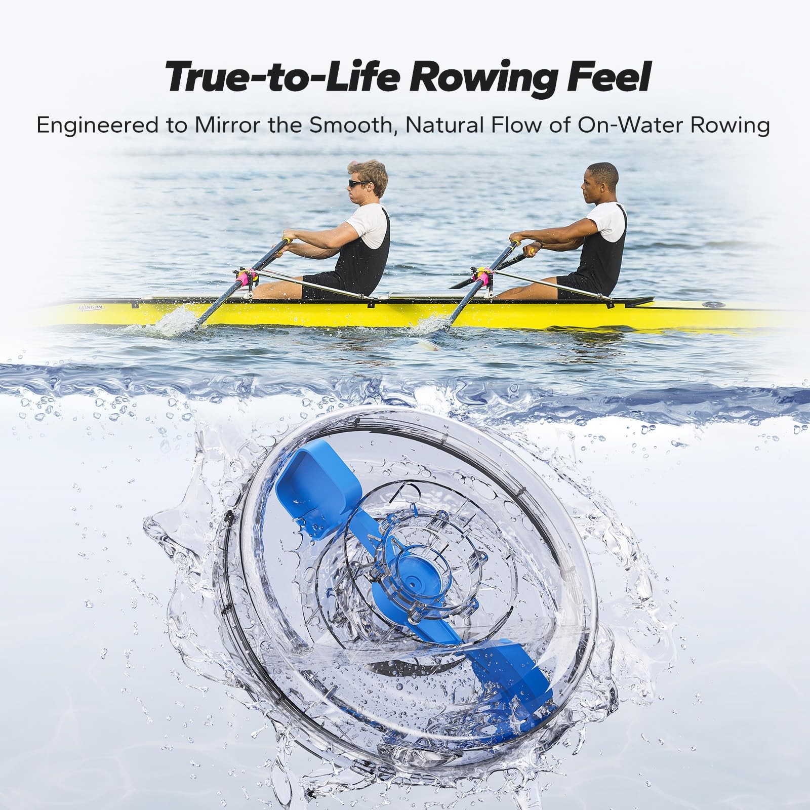 Water Rowing Machines for Home Foldable Row Machine with 400LBS Weight Capacity