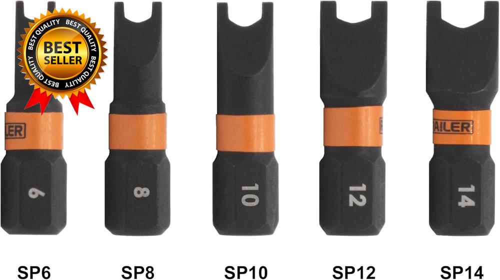 Spanner Screwdriver Bit Set 5PC S2 Steel 1"Spanner Snake Eyes Impact Driver Bit