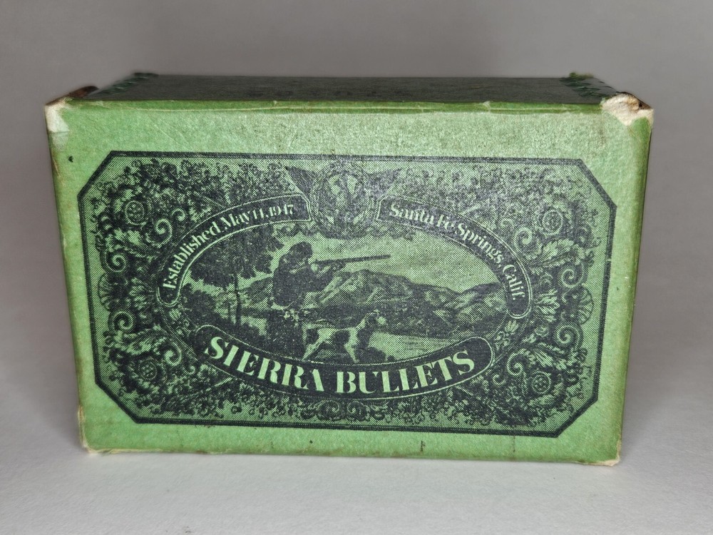 SIERRA BULLETS Ammo BOX EMPTY vintage C2