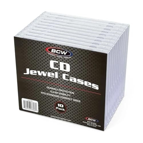 BCW CD Jewel Cases - 10 Pack | Clear CD Cases for Standard  Assorted Sizes