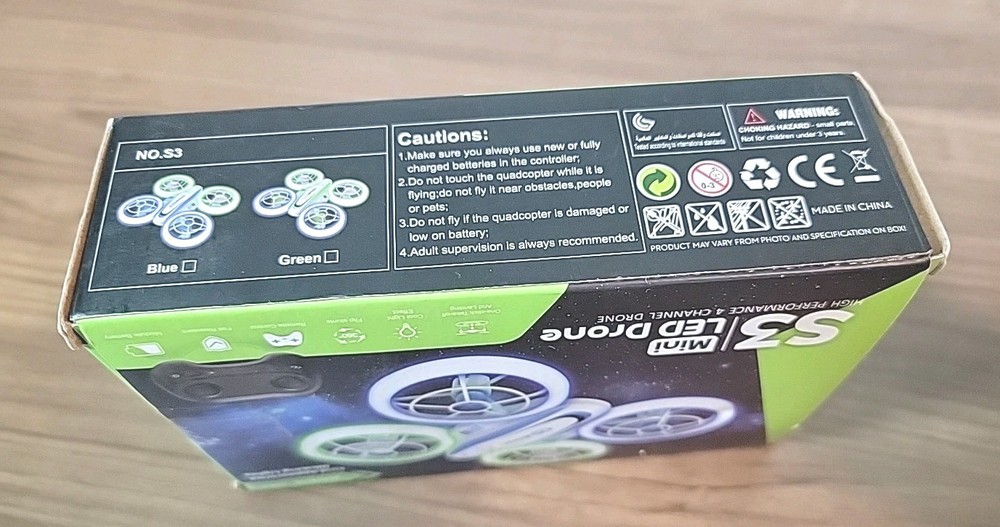 S3 LED Mini Drone RC Quadcopter w/ remote Tested