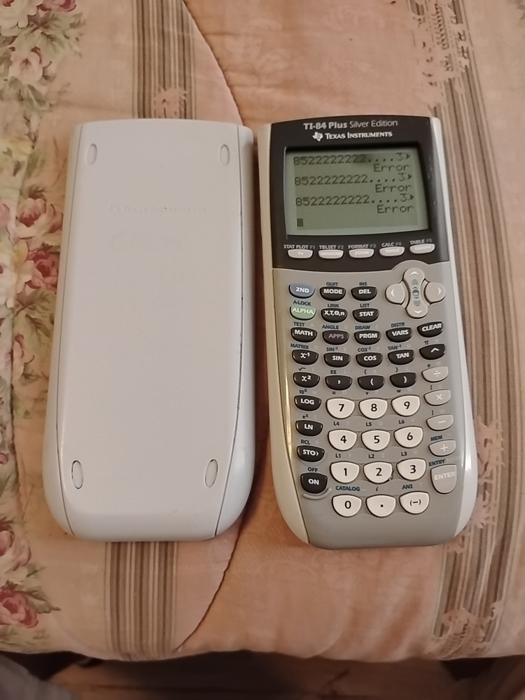 Texas Instruments TI-84 Plus C Silver Edition Graphing Calculator Gray w/Cover