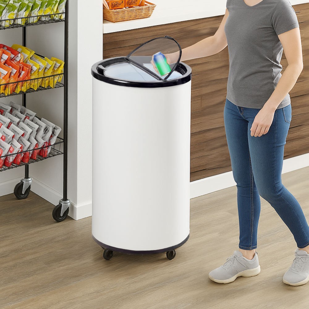 U-BR2 Barrel Merchandiser Refrigerator 2.3 Cu Ft Beverage Display Cooler