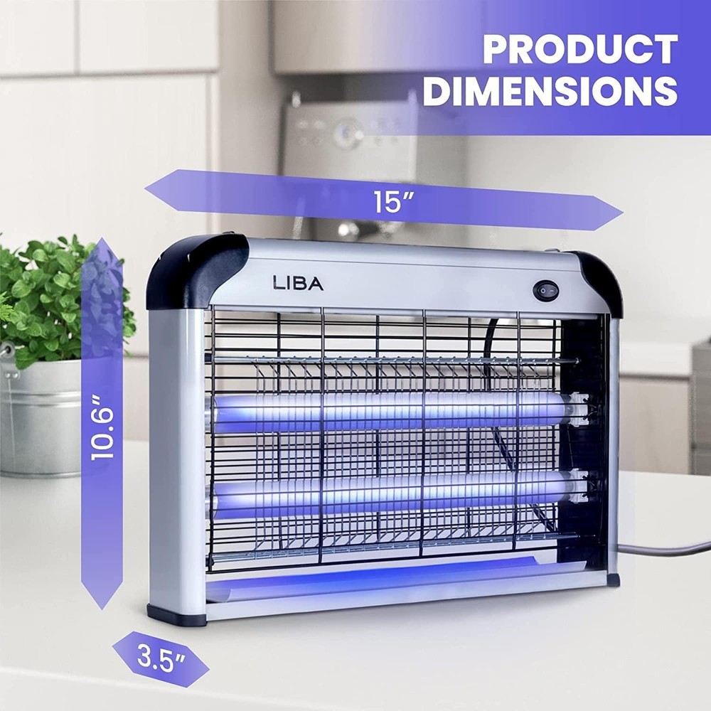 Electric Bug Zapper (2-Pack) Indoor Insect Killer - (4) Extra Replacement Bul...