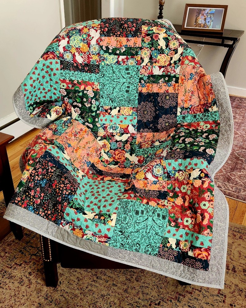 Homemade Quilt  48" x  62"    NECTAR