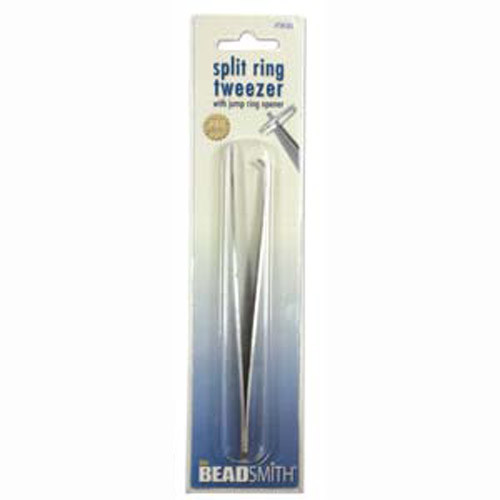 Split Ring Beading Tweezers with Jump Ring Opener from BeadSmith.