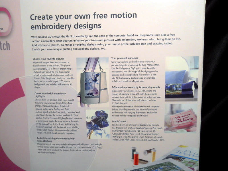 Pfaff 3D Creative Sketch Embroidery Software