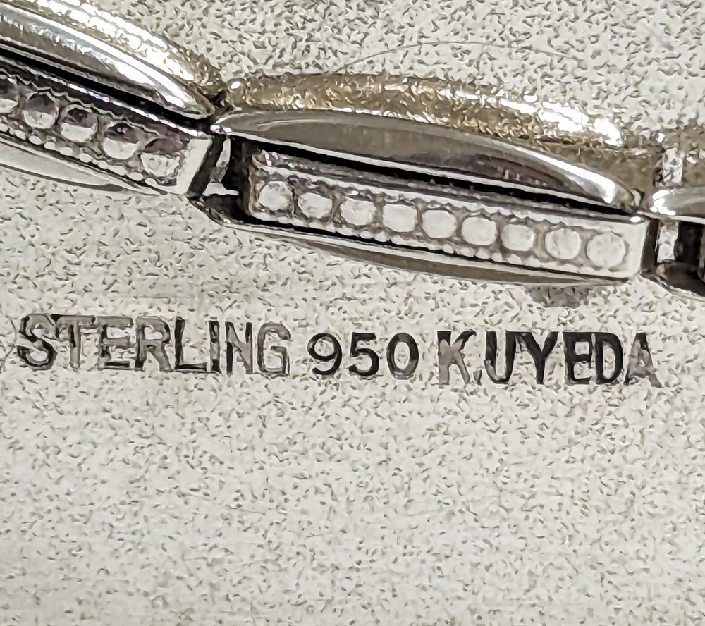 Vintage Cigarette Case Curved, Sterling Silver Kuyeda