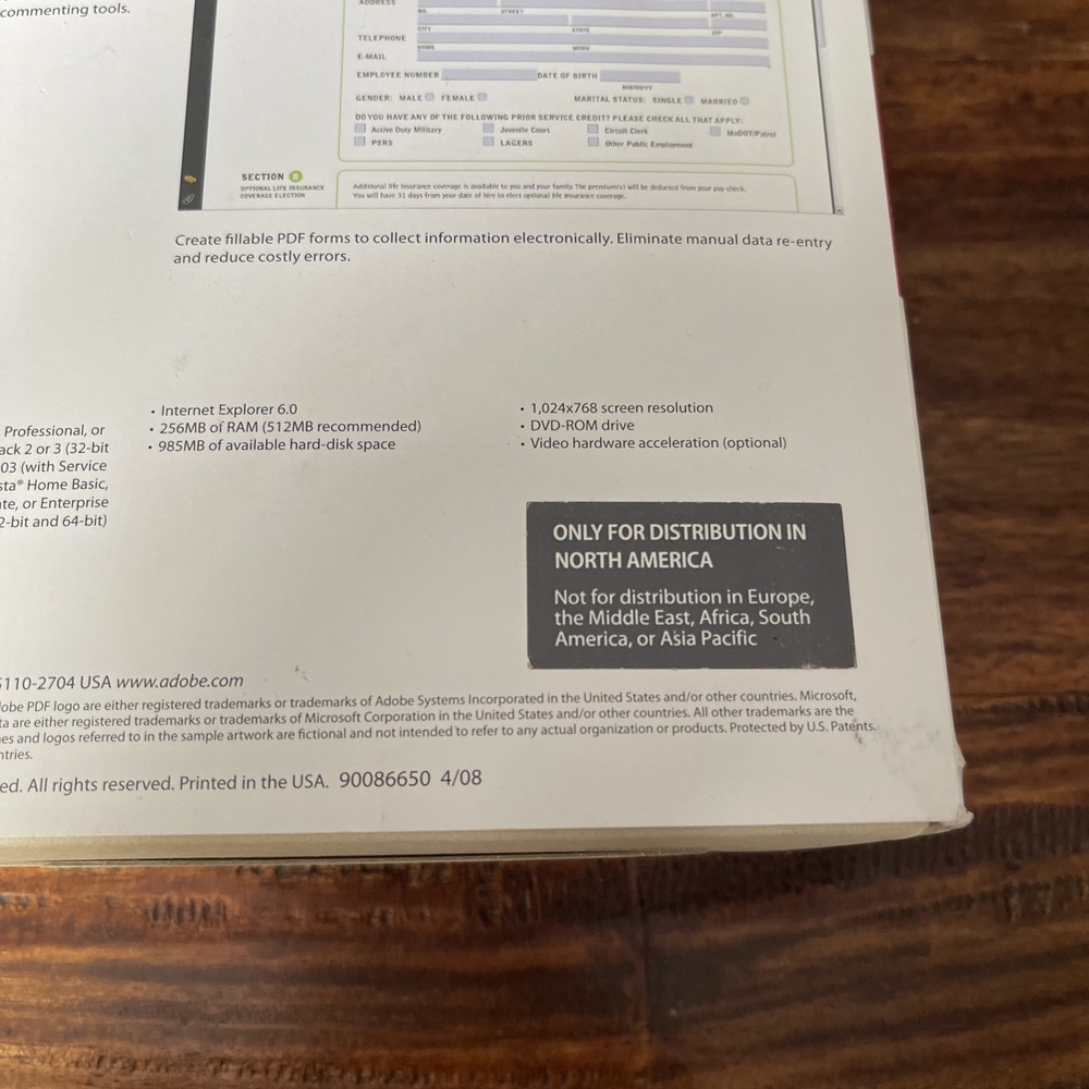 Adobe Acrobat 9 Standard for Windows PC In Original Box W/ Inserts