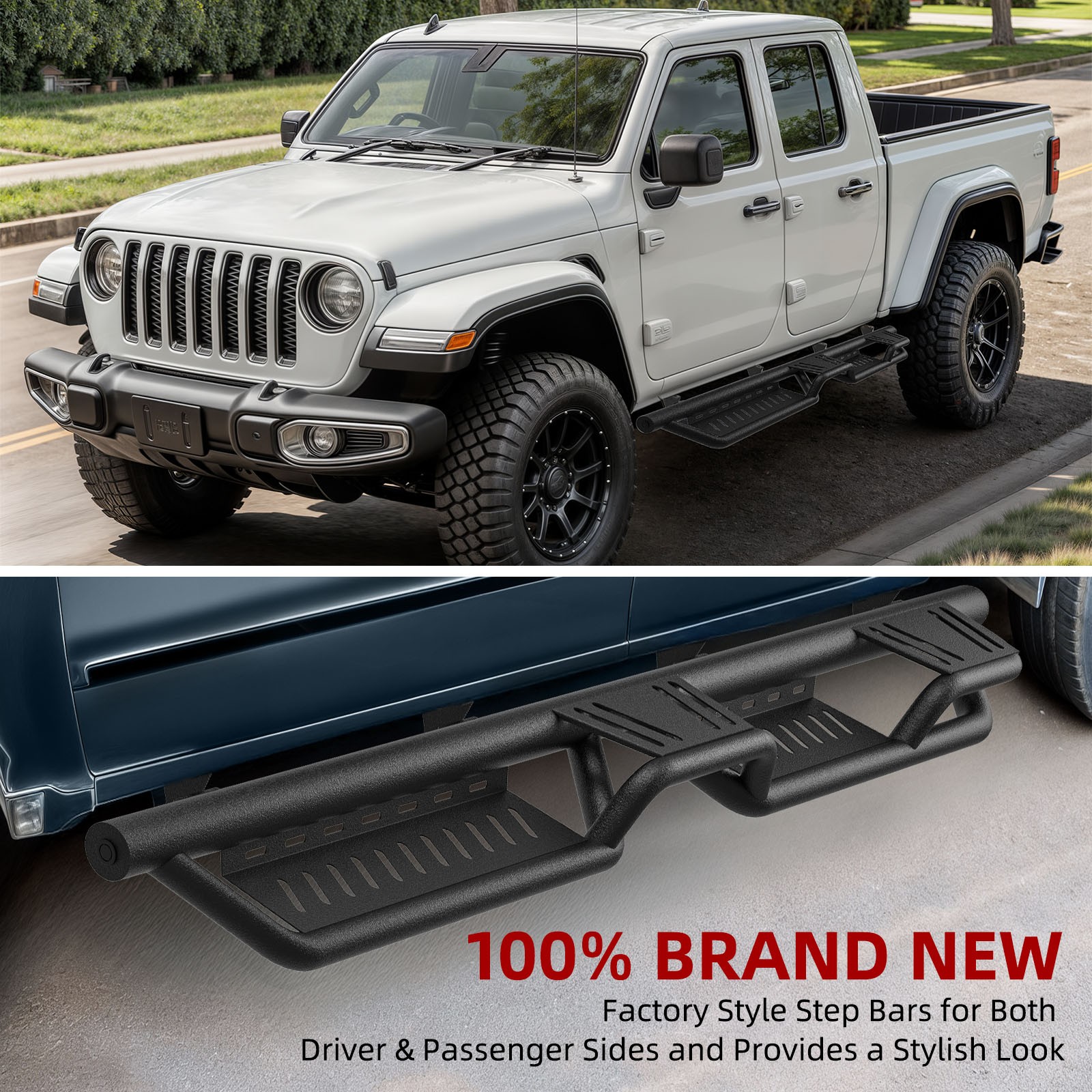 Running Boards For 09-18 Dodge Ram 1500 /10-24 2500 3500 Crew Cab Side Steps