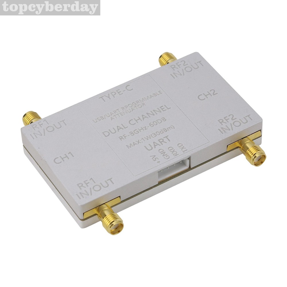 RF-8GHz-60DB Programmable Attenuator + Type-C Cable + Offline Main Control Board