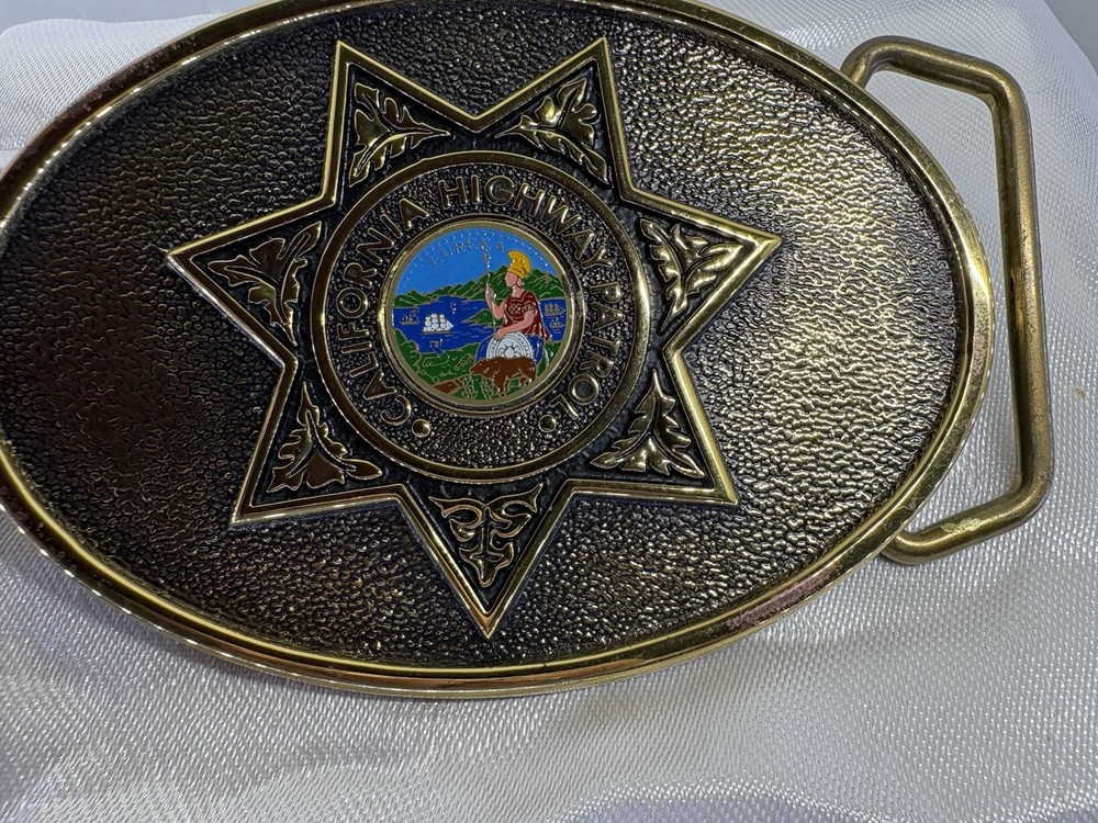 Vintage CHP Obsolete Solid Brass Belt Buckle