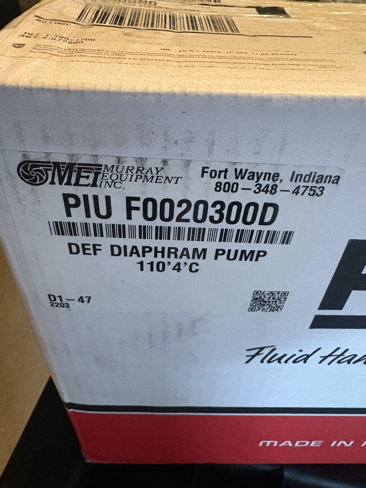 Piusi - F00203100 - DEF Transfer Pump, 43/64 HP, 120VAC