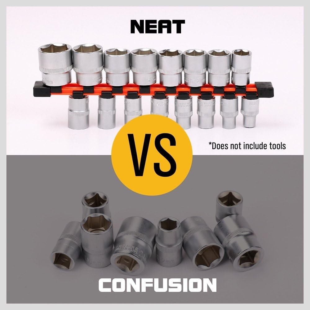 3-Piece Double-Sided Socket Holders - Efficiency for Every Toolbox