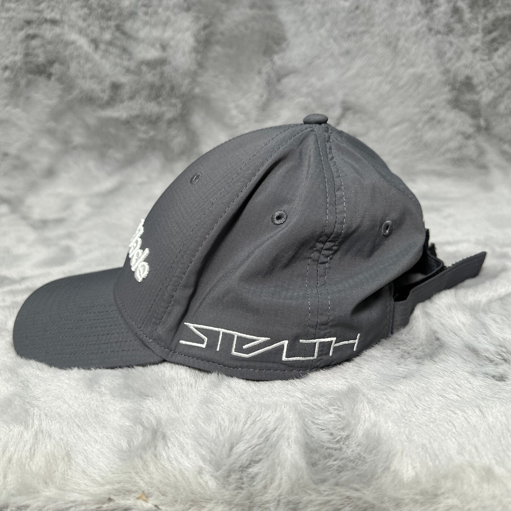 TaylorMade Hat Gray Adjustable Strapback Stealth TPS Lightweight Performance