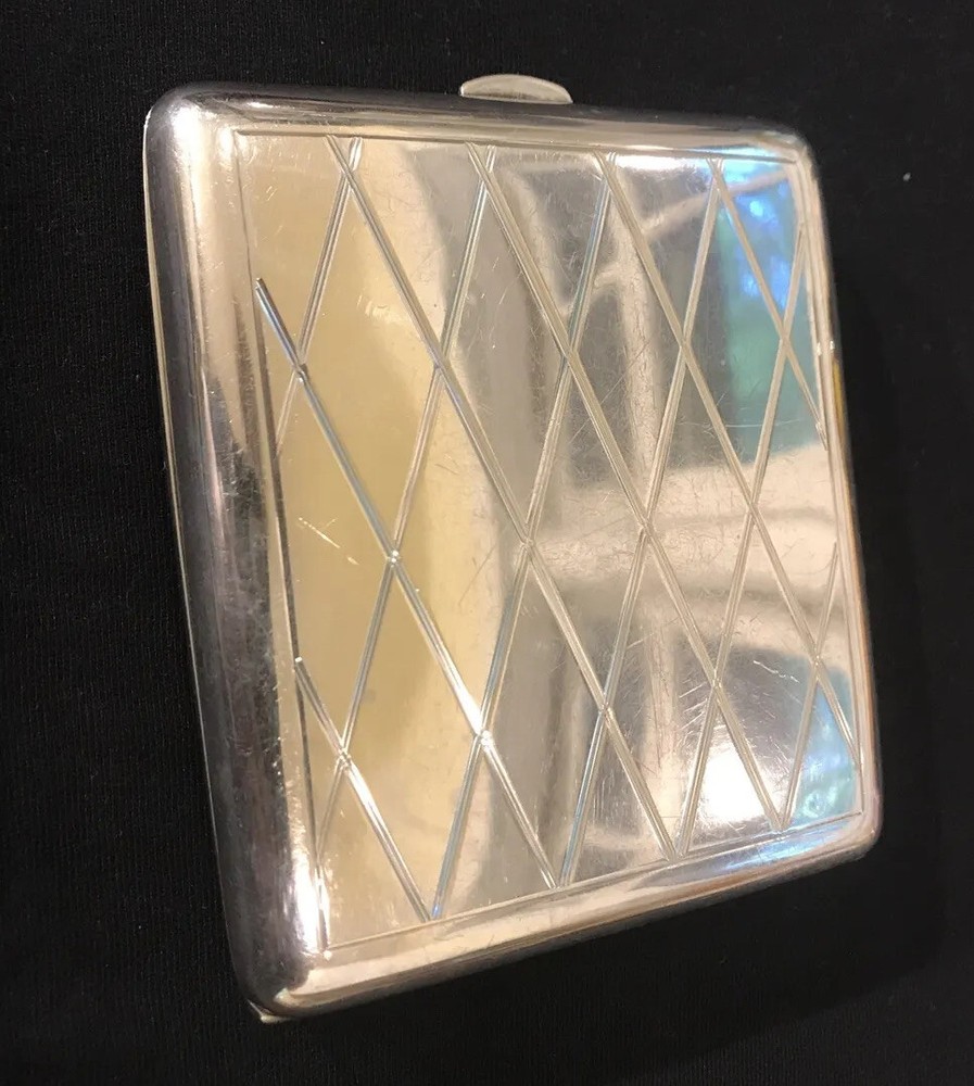 Sterling Silver Cigarette Case Monogram PDH