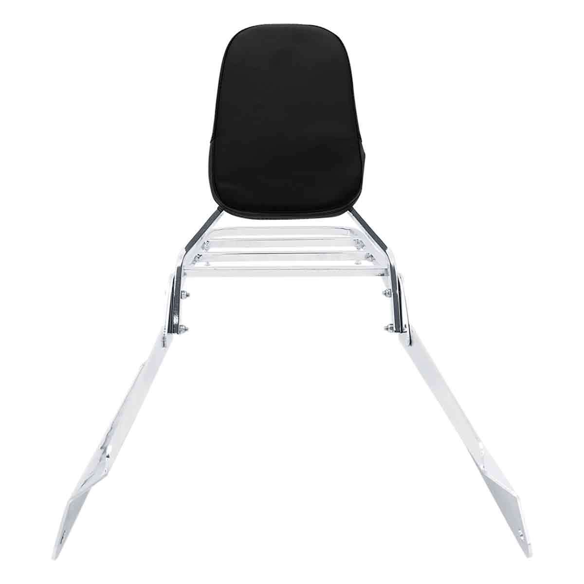 Rear Sissy Bar Backrest With Luggage Rack Pad Honda VTX 1300 1800 N R S T 02-09