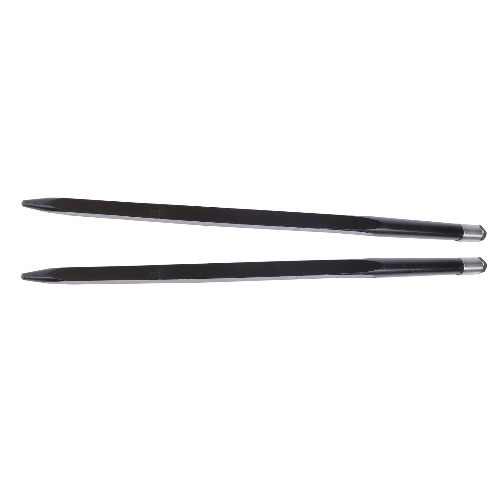 49in Hay Spike Bale Spear Fork for Tractor, Black, 2-Pack