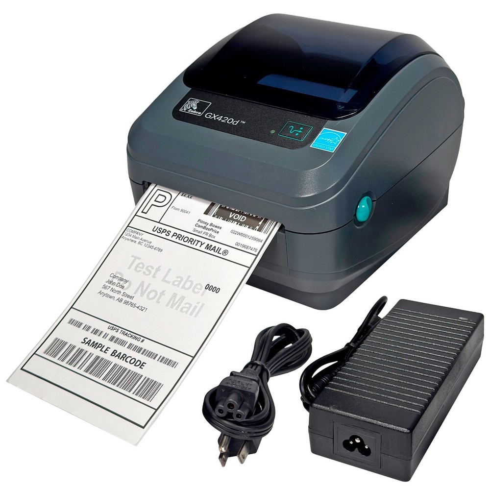 Zebra GX420d Direct Thermal Barcode Label Printer LAN USB Serial FAST SHIPPING