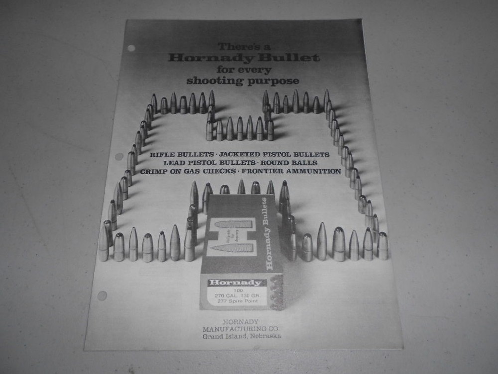 Vintage Hornady Bullet Flyer