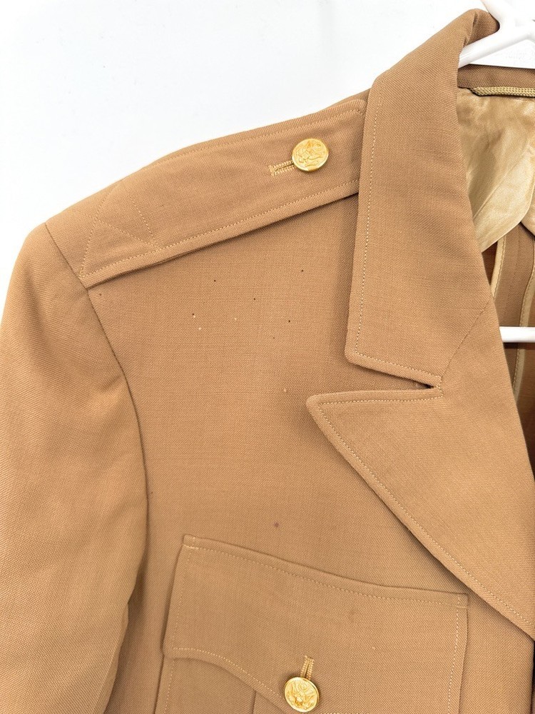 WWII Army Service Forces Coat Jacket Officers Tan