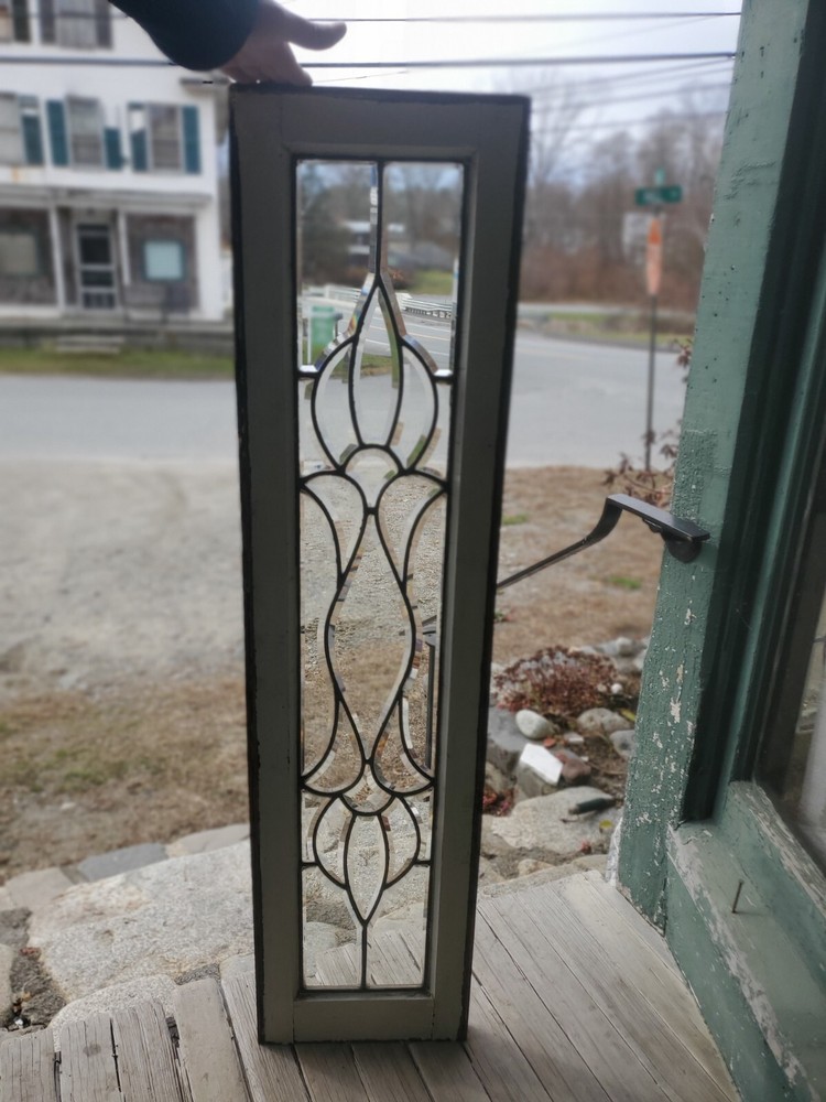 ANTIQUE BEVELED GLASS WINDOW