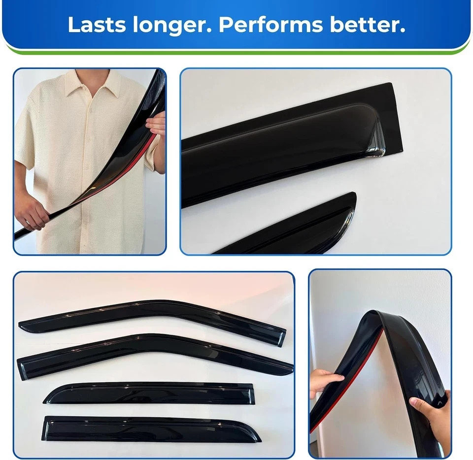 Window Visor Compatible with 19-25 RAM 1500 Crew Cab (New Body Style Only)