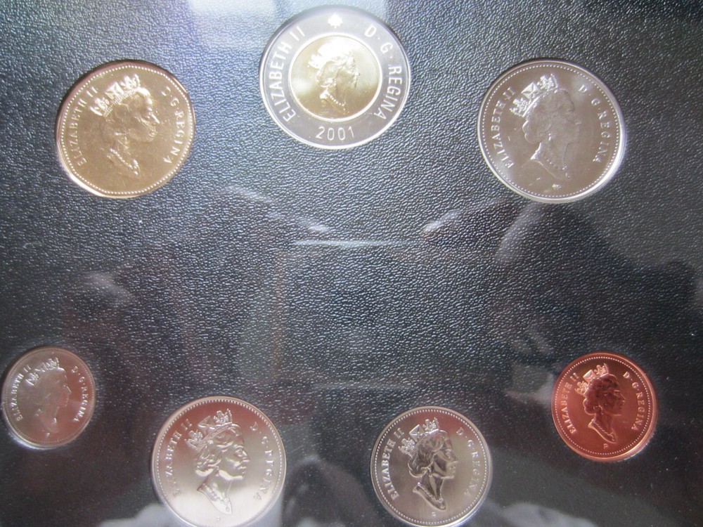 2001 Canada Specimen Mint Set (UNC. 7 Coins Cent to Two-Dollar) RJ