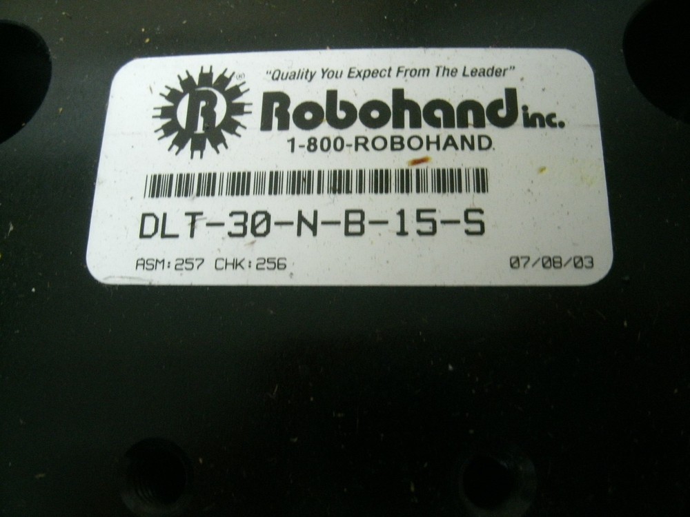 ROBOHAND DLT-30-N-B-15-S LINEAR BASE PNEUMATIC THRUSTER NEW