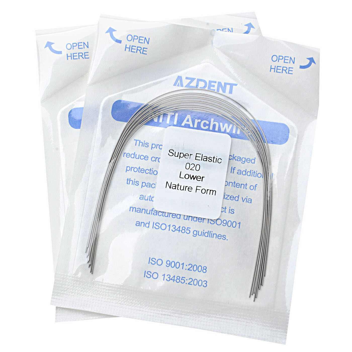 10Pc AZDENT Dental Orthodontic Super Elastic Niti Round Arch Wire Nature Form