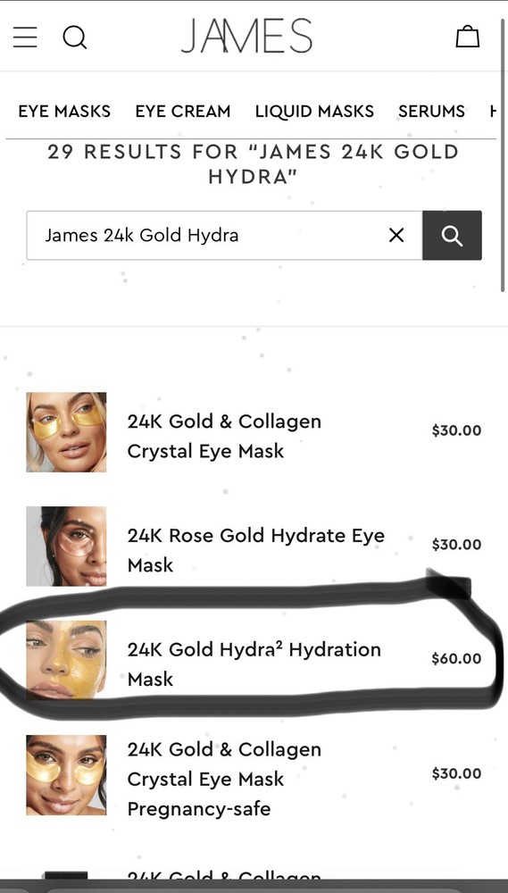 James 24k Hydra 2 Hydration Mask