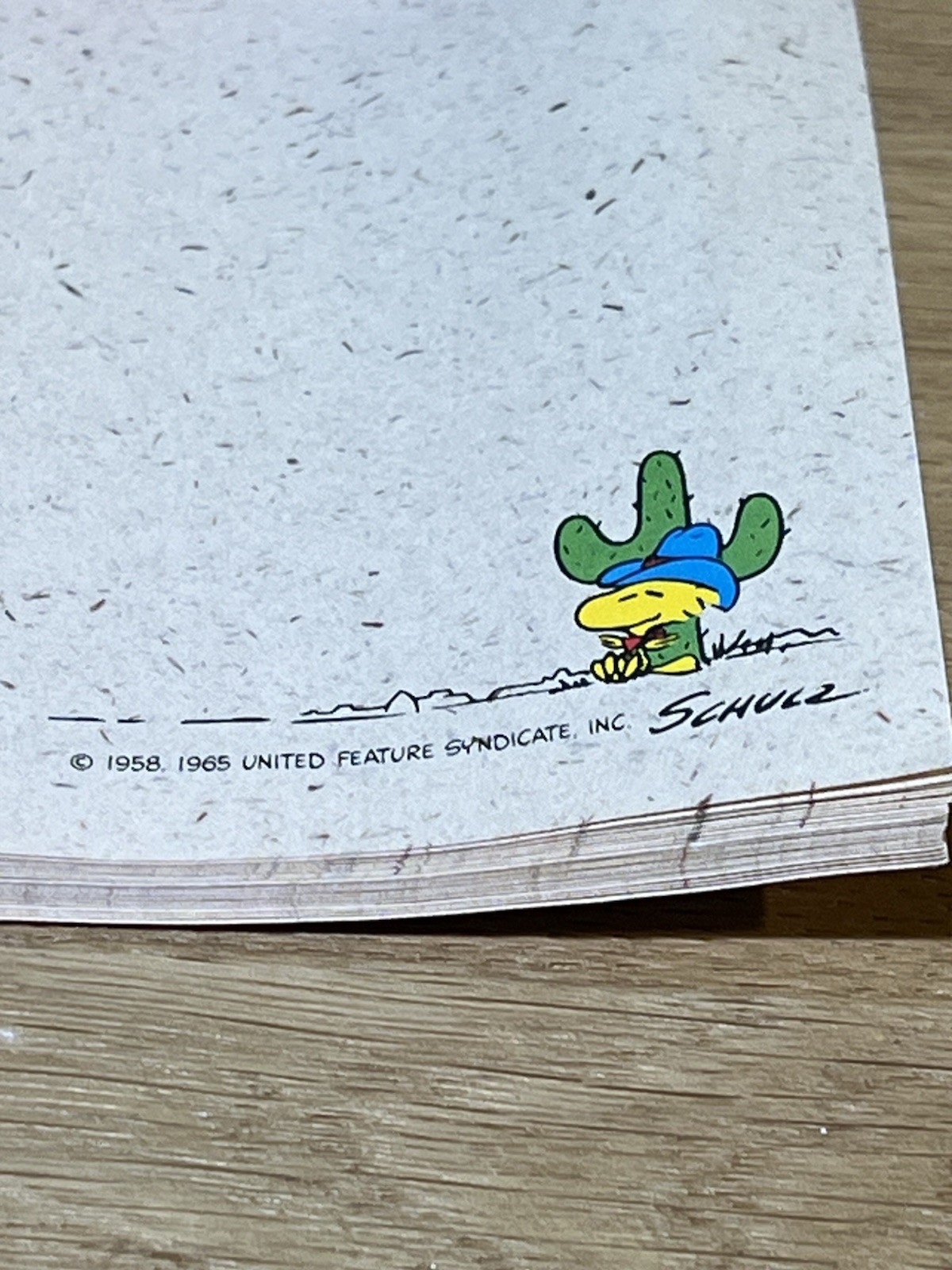 Vtg Snoppy Peanuts Howdy Stationary Box Set 24 sheets 4 envelopes 1960's