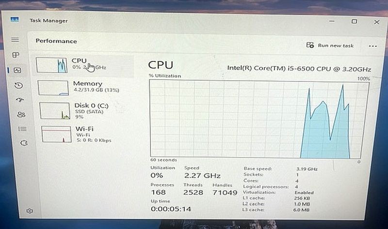 HP EliteDesk 800 G3 TWR 32GB RAM Intel i5-6500 3.20GHz 512GB SSD Windows 11Pro