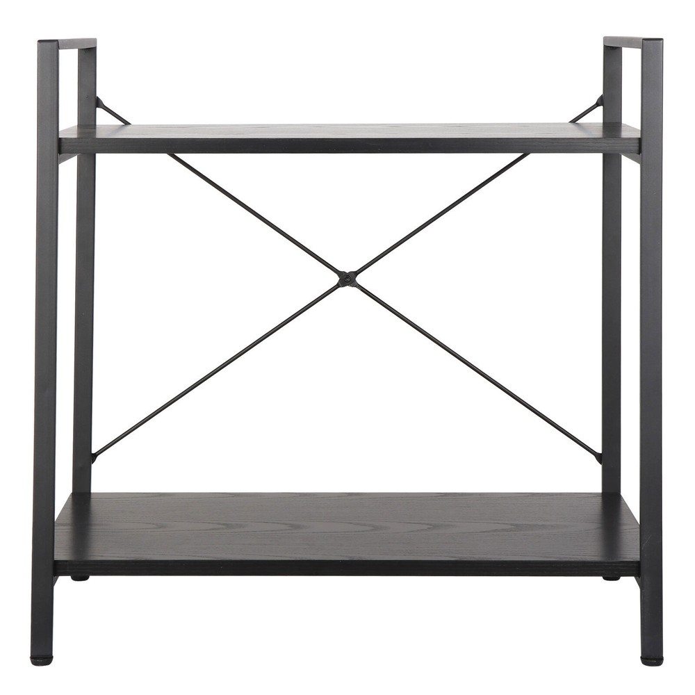 Solid Double Bookcase Short Frame Wood Bookshelf Display Rack Small Place Cozy