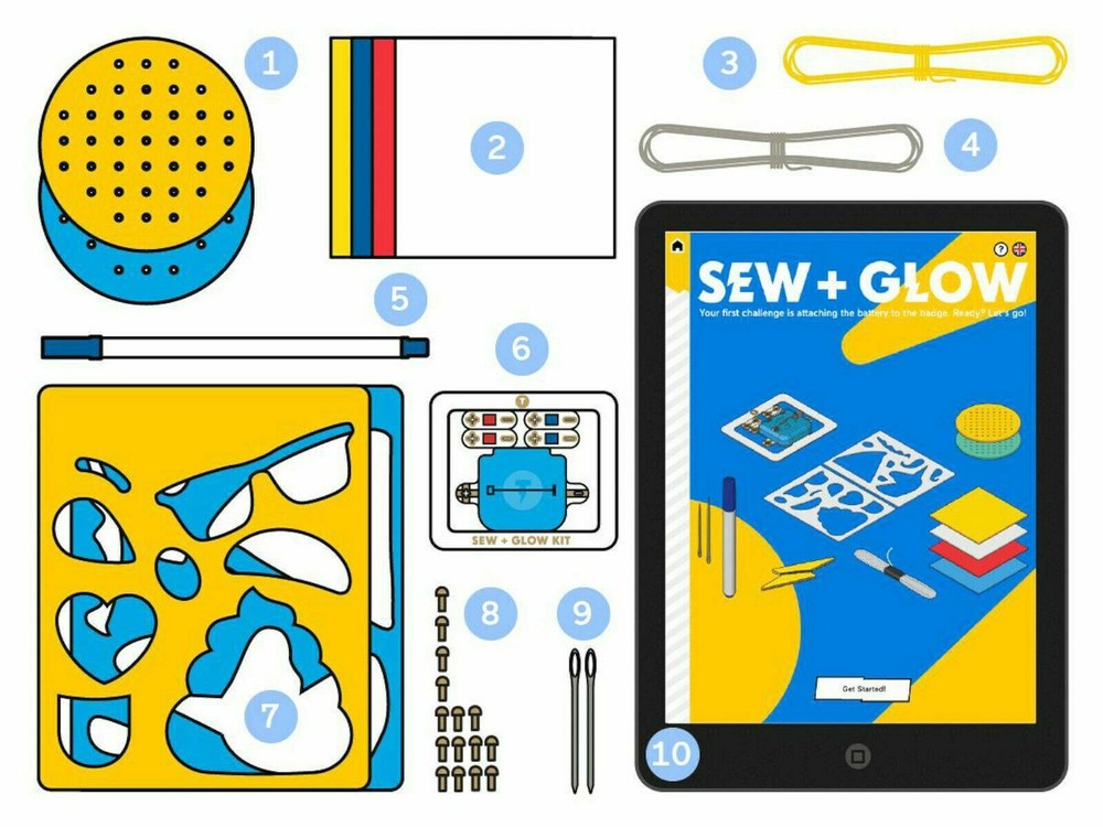 NEW Tech Will Save Us Sew and Glow Kit Sewing Circuits Electronic STEM Activity
