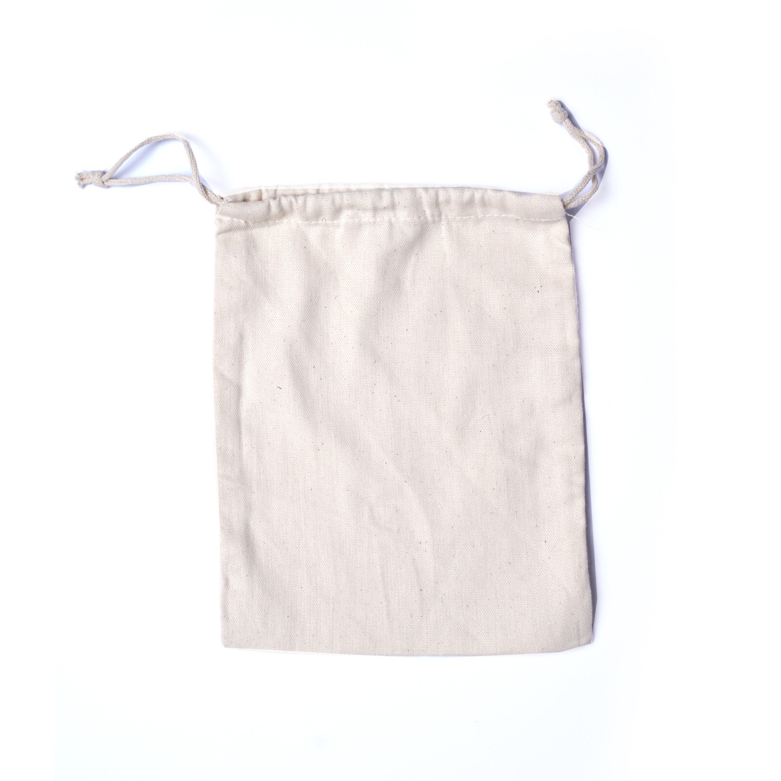 6"x8" Cotton Double Drawstring Muslin Bags (Natural Color)