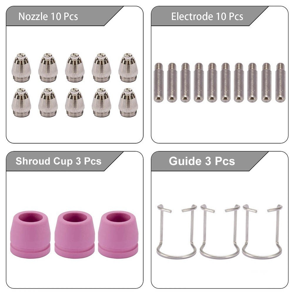 Efficient Cutting Torch Accessories 26PCS Set for Plasma Cutter For AG60