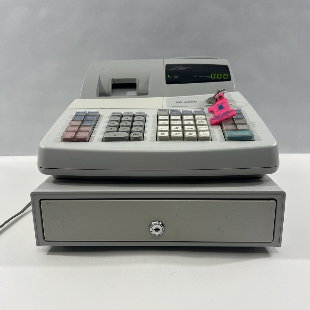 Sharp XE-A20S Cash Register With Keys Tested and Works!