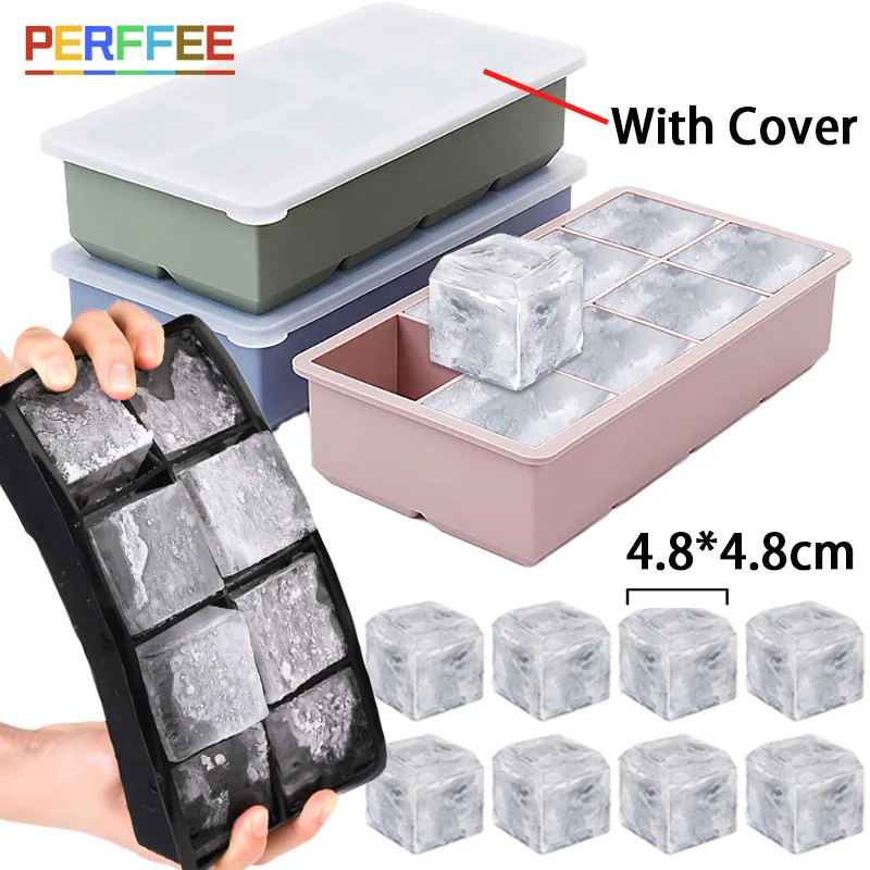 Ice Cube Tray Ice Cube Silicone Molds Ice Cube Maker Square Ice Tray Large Ice C