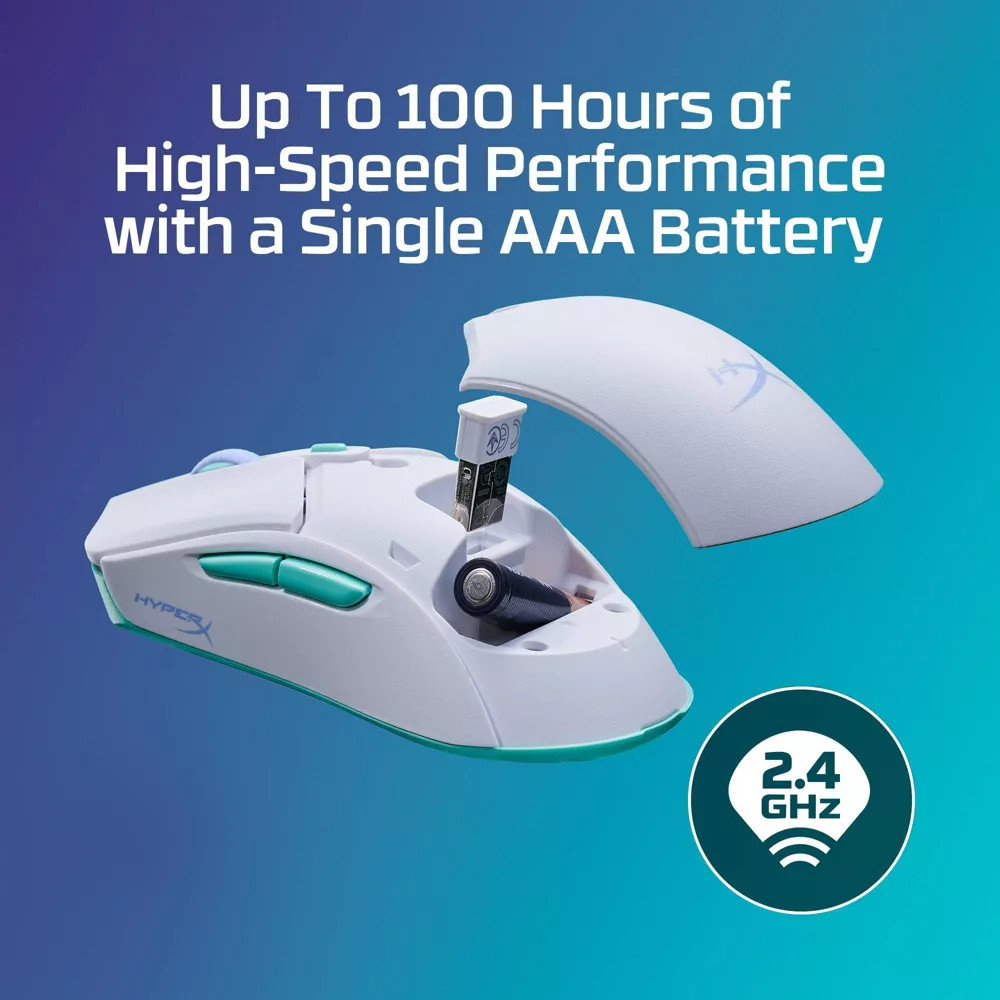HyperX Pulsefire Haste 2 Core Wireless Gaming Mouse for PC - White