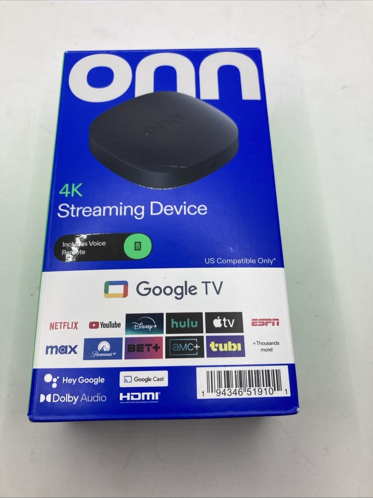 onn 4K Streaming Device, Google TV Fast streaming , MR