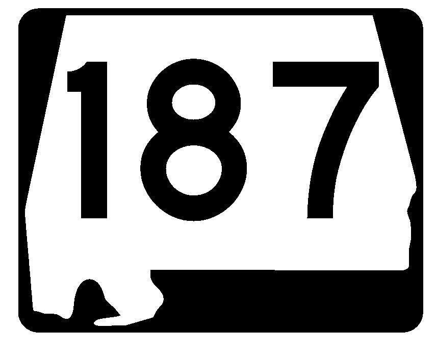 Alabama State Route 187 Sticker Decal