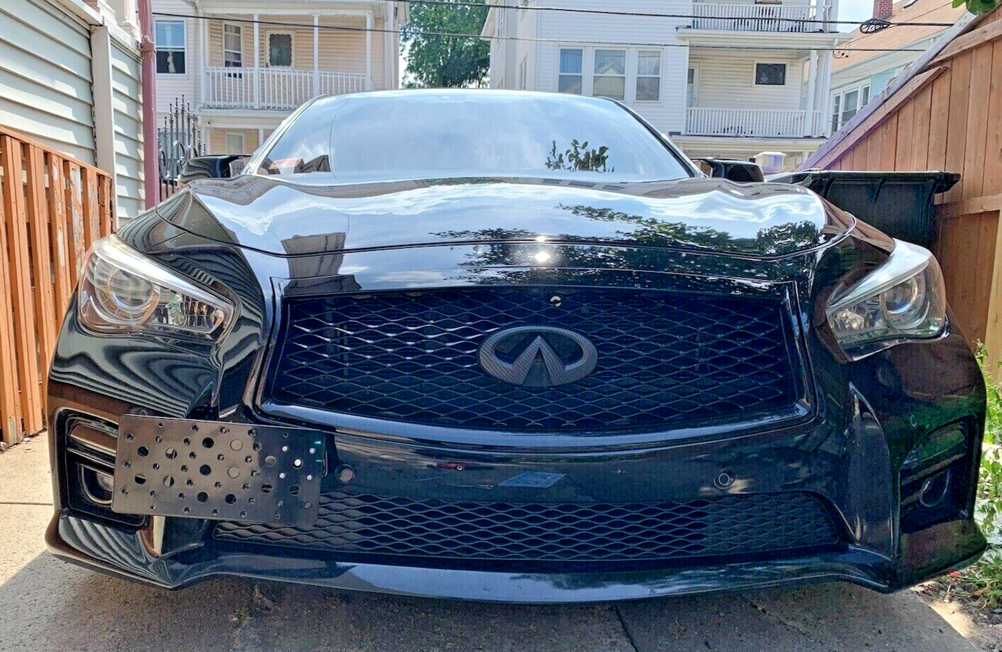 Bumper Tow Hook License Plate Mount Bracket Kit For INFINITI Q50 2014-2024 New