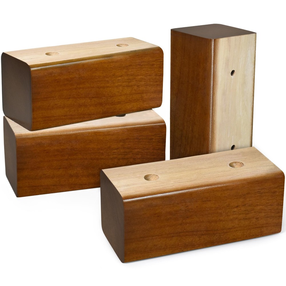 Wood Bed Risers (Brown, 2 inch)