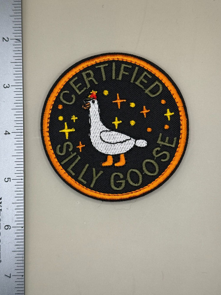 Tactical Morale Patch Hook and Loop Certified Silly Goose Multi Colored Funny